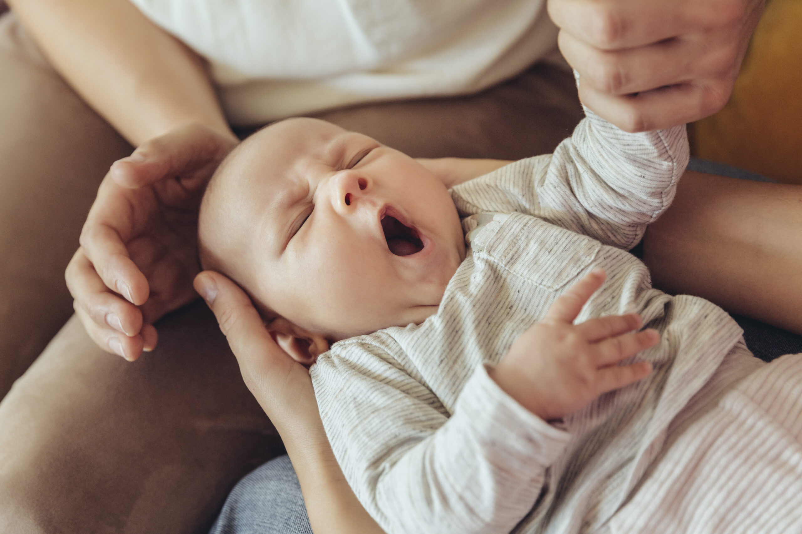 Parent holding a baby